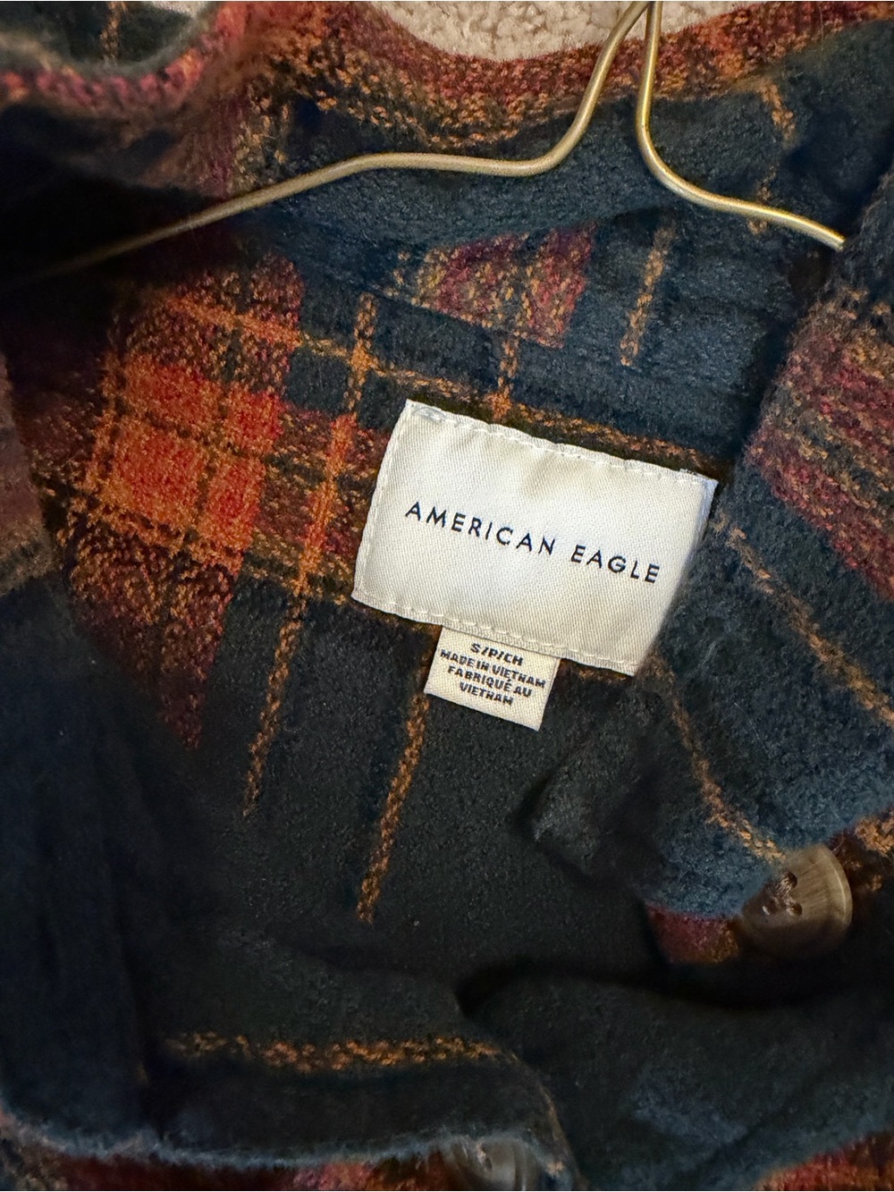 American Eagle Outfitters Plaid cropped flannel